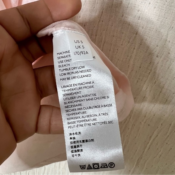 Free People We The Free Pink Oversized Burnout Short Sleeve Tee Top Small - Picture 6 of 6